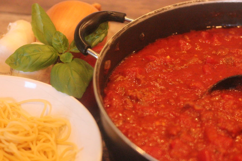 Spaghetti meat sauce