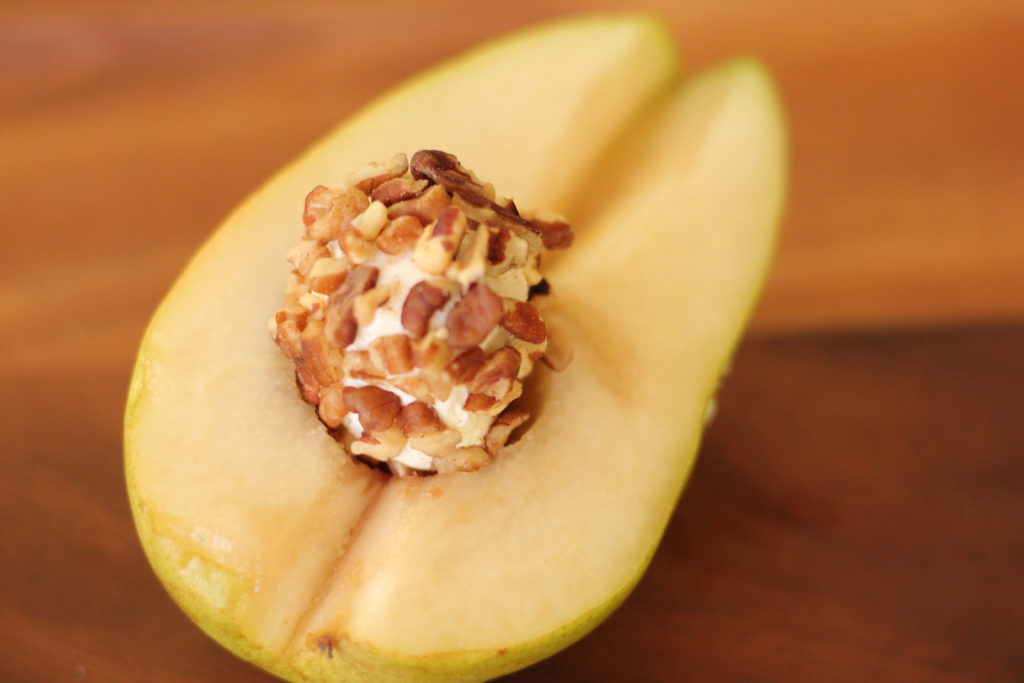 pear with cream cheese pecan ball