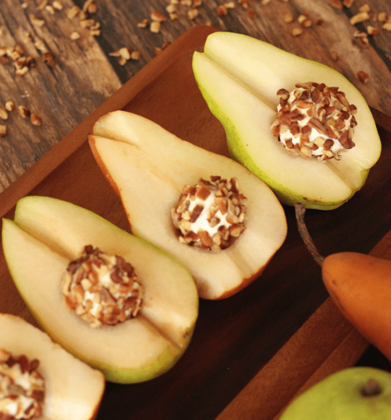 Pears With Cream Cheese And Pecans