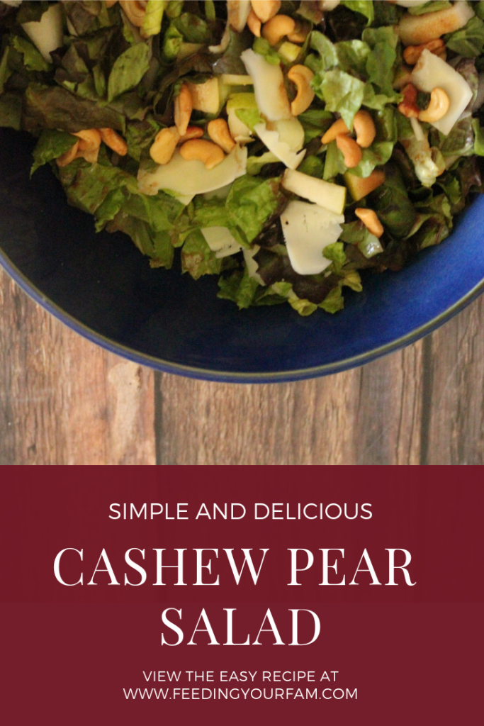 Cashew Pear Salad is a simple winter salad that only requires a few ingredients but gives so much flavor!!