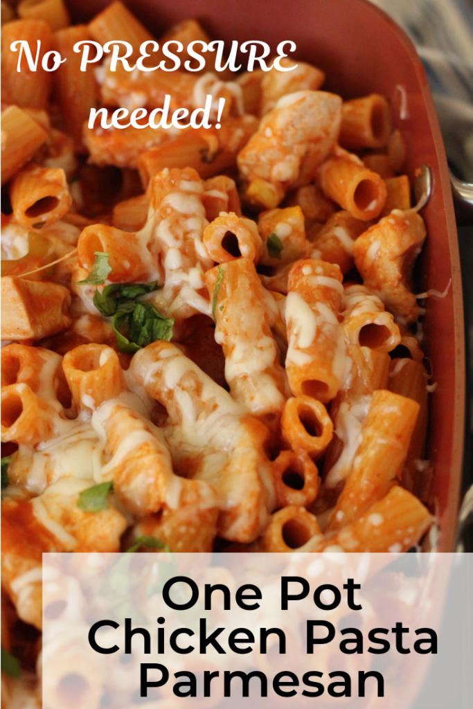 One Pot Chicken Pasta Parmesan - Feeding Your Fam