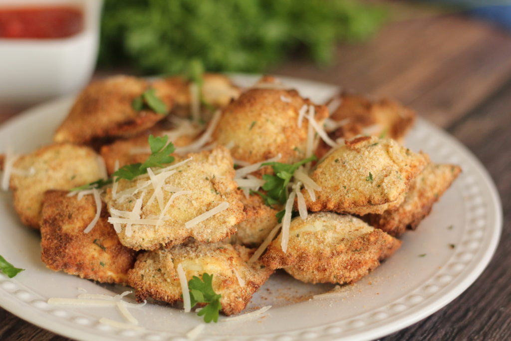 Crispy Air Fried Ravioli Cooked in the Air Fryer Feeding Your Fam