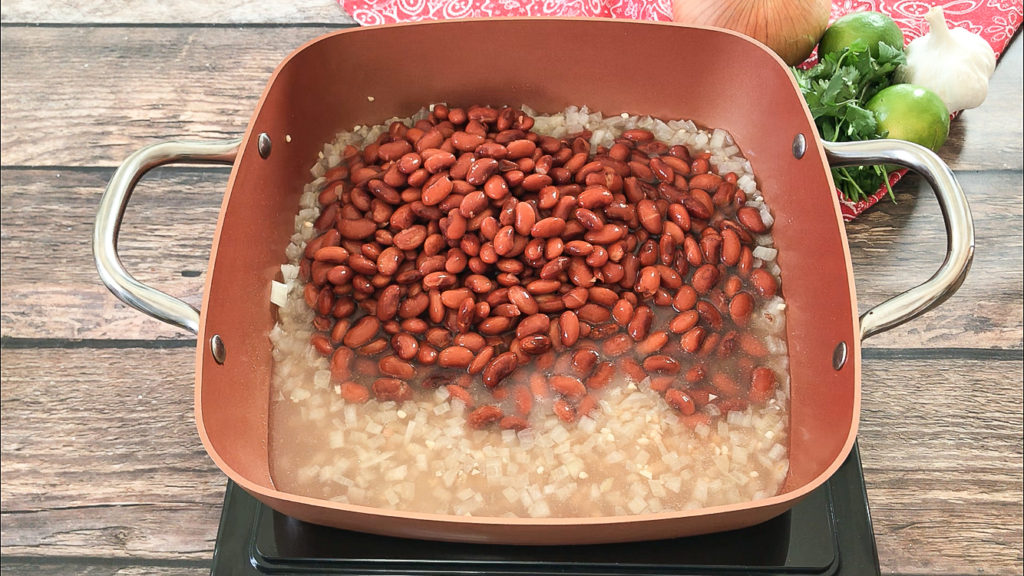 making refried beans with pinto beans