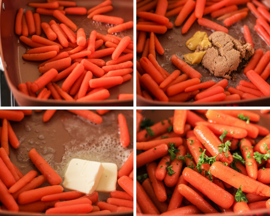 Steps for making cooked carrots