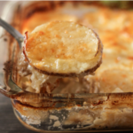 Spoonful of scalloped potatoes