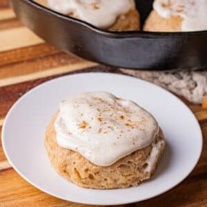 Cinnamon Biscuits with Cream Cheese Frosting