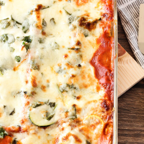 Easy Vegetable Lasagna with Zucchini and Spinach - Feeding Your Fam