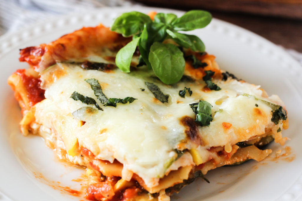 Easy Vegetable Lasagna with Zucchini and Spinach - Feeding Your Fam