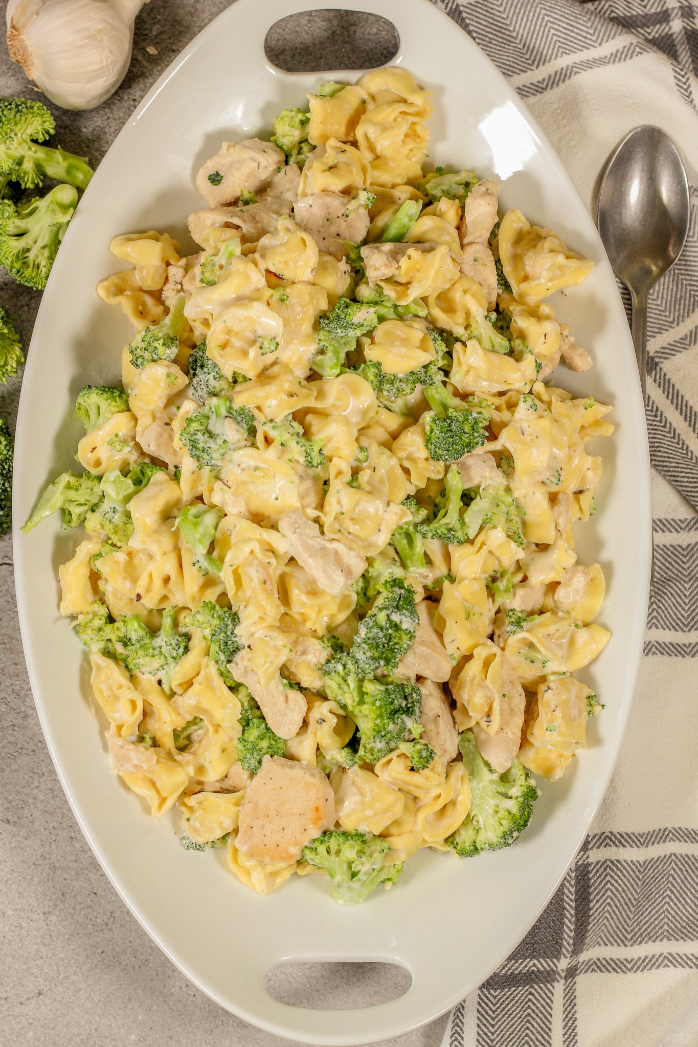 Broccoli Chicken Tortellini Alfredo