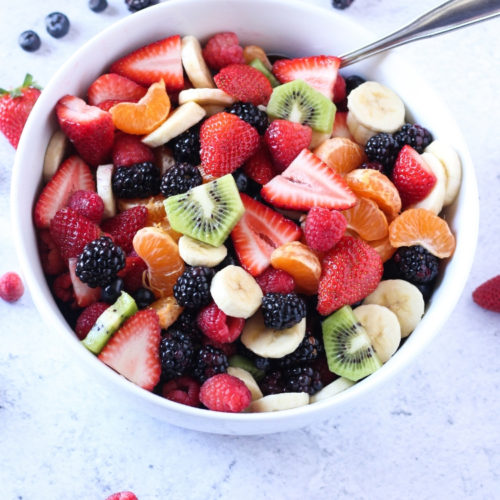 Summer Fruit Salad with Orange Ginger Dressing - Feeding Your Fam