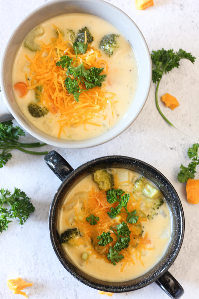 cheesy broccoli potato soup