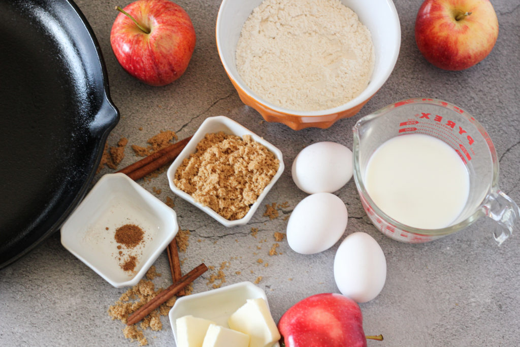 ingredients needed to make german apple pancakes