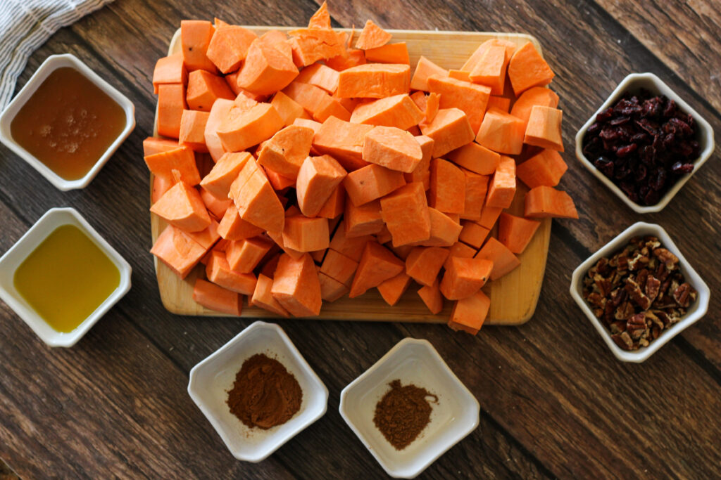 ingredients for baked sweet potatoes
