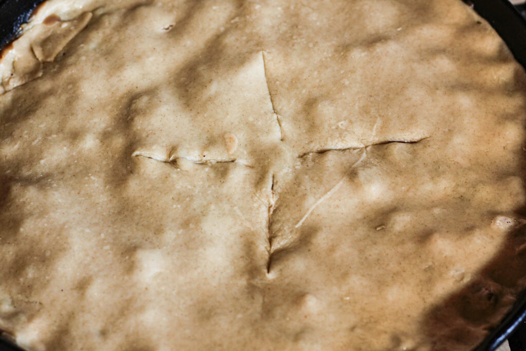 pie crust over pot pie