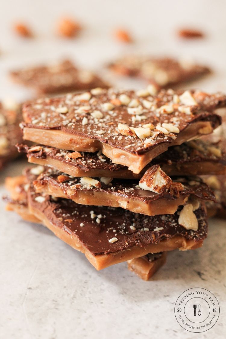 pile of english toffee