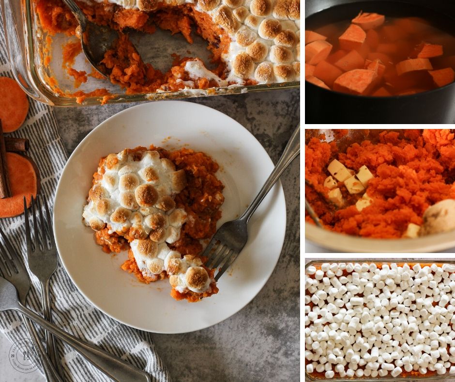 sweet potato casserole collage