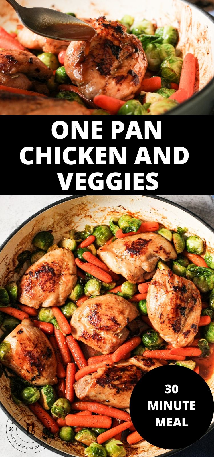 one pan roasted chicken and veggies