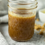 jar of homemade caramel sauce