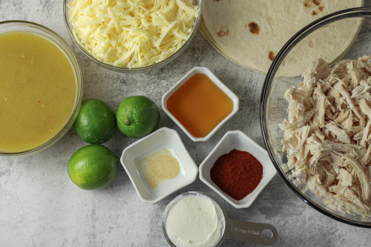 ingredients for chicken enchiladas