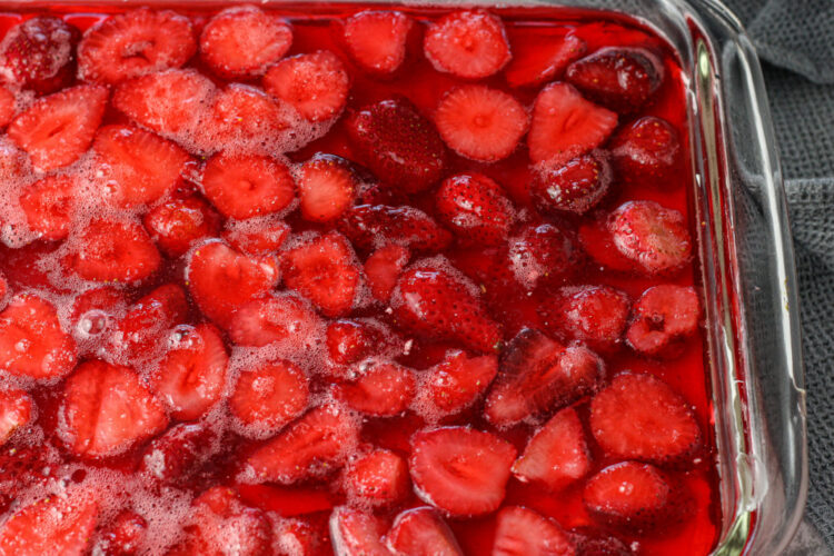 jello and strawberries