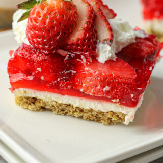 Strawberry Pretzel Salad Recipe - Feeding Your Fam