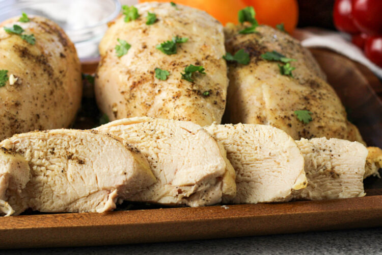 sliced chicken breasts