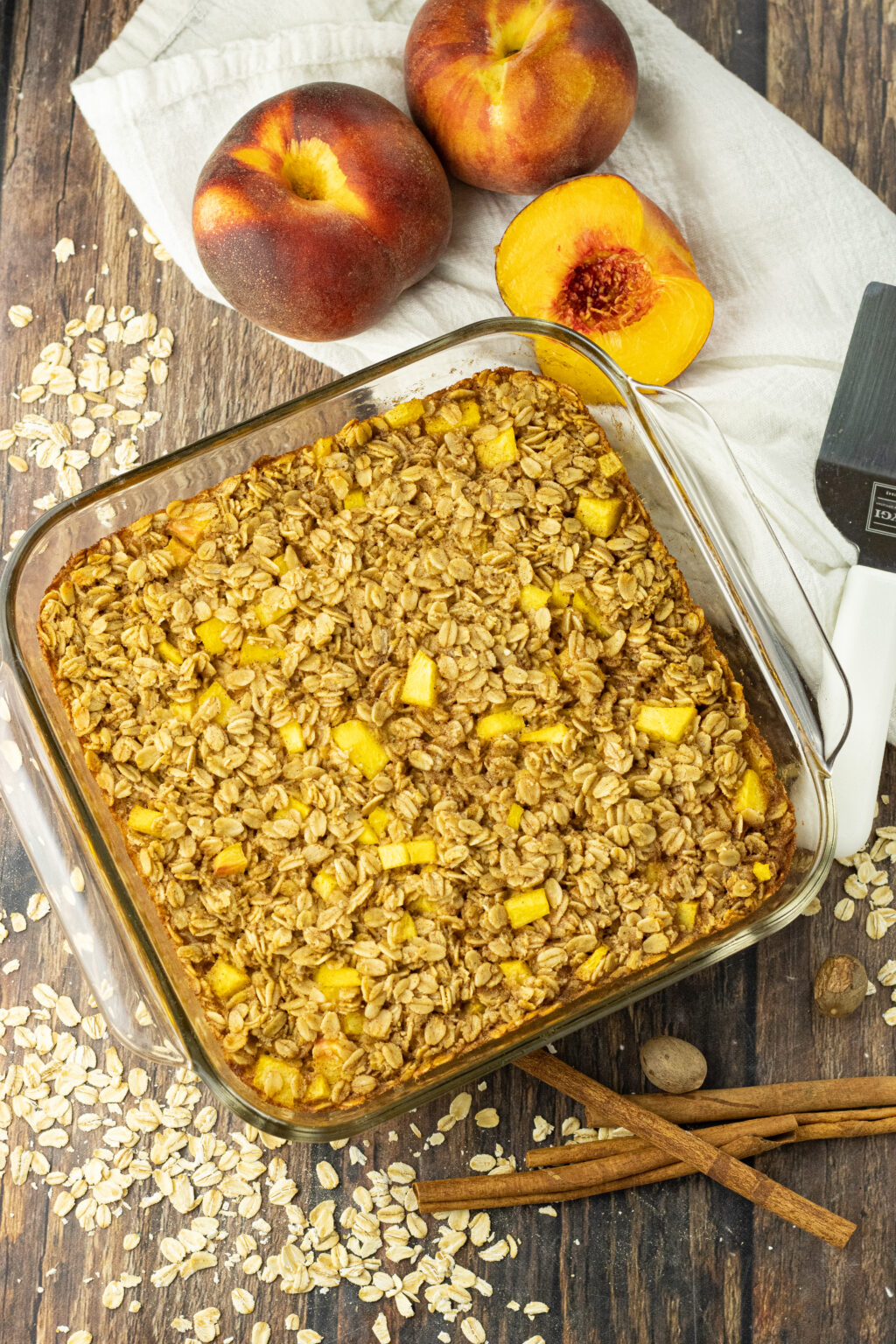 Easy Peach Baked Oatmeal Recipe Feeding Your Fam