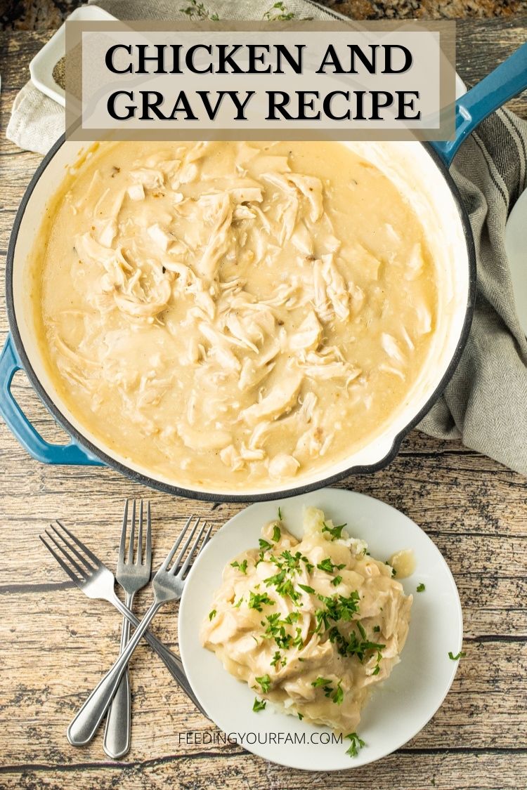 chicken and gravy over mashed potatoes