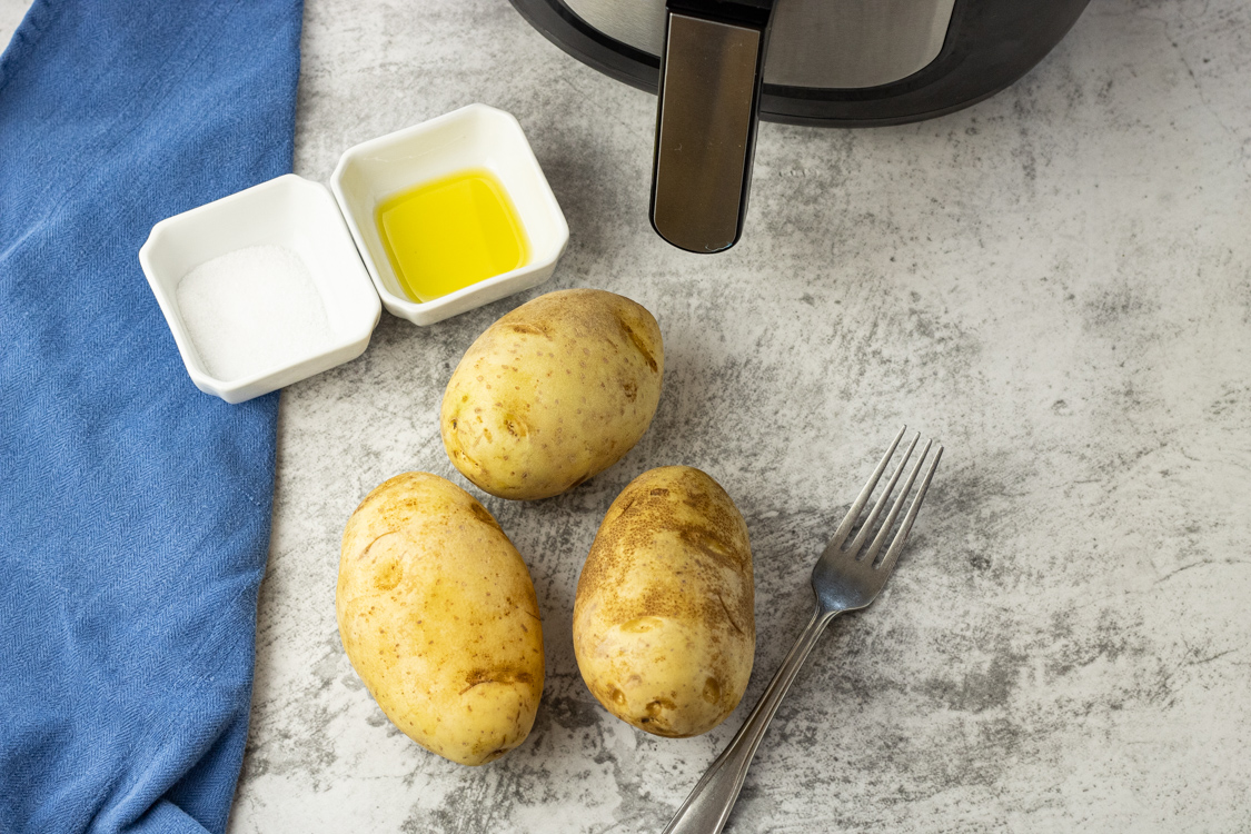 potatoes, olive oil and sea salt