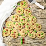 cookies lined up in a christmas tree shape