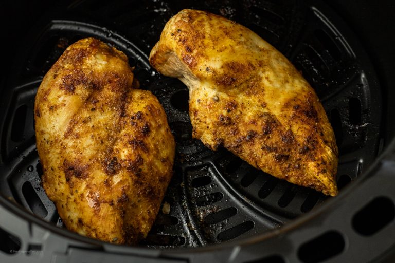 Easy Air Fryer Frozen Chicken Breasts - Feeding Your Fam