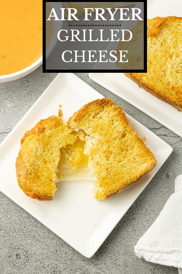 Air Fryer Grilled Cheese is simple to make and comes out perfectly golden with melty cheese in the center. 