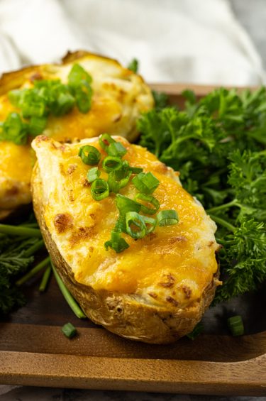 twice baked potatoes cooked in an air fryer