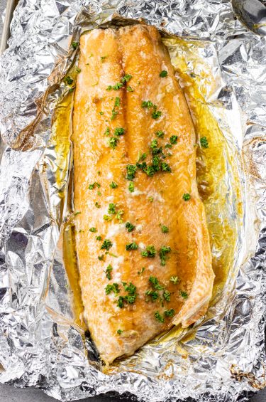 salmon cooked in butter and brown sugar