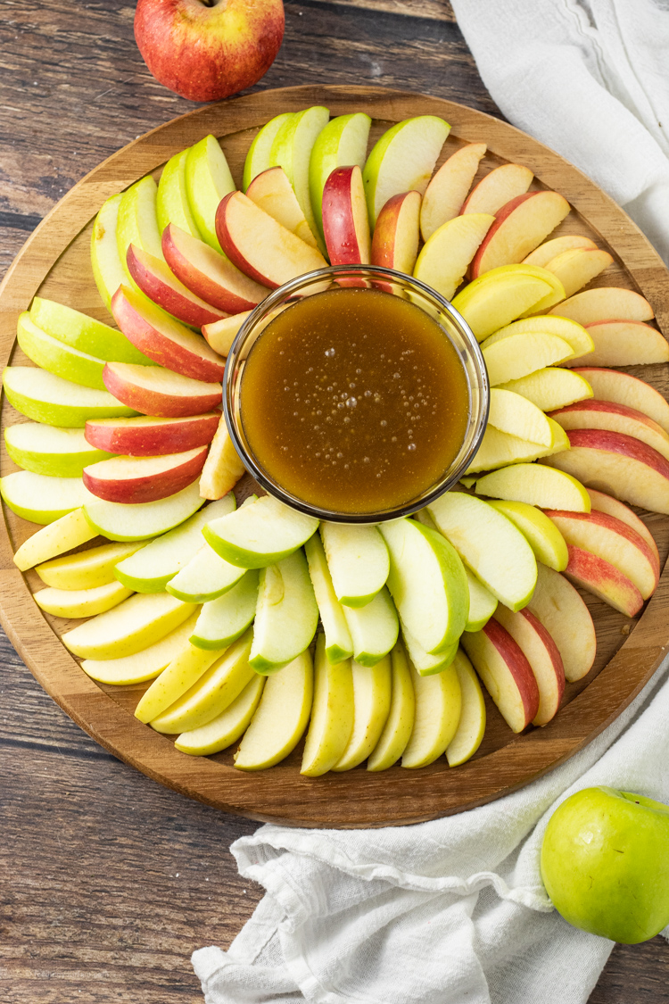 Caramel Apple Dipping Sauce is made with just 4 ingredients and is perfect for a simple appetizer or after school snack. 