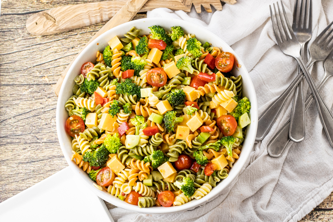colorful pasta salad