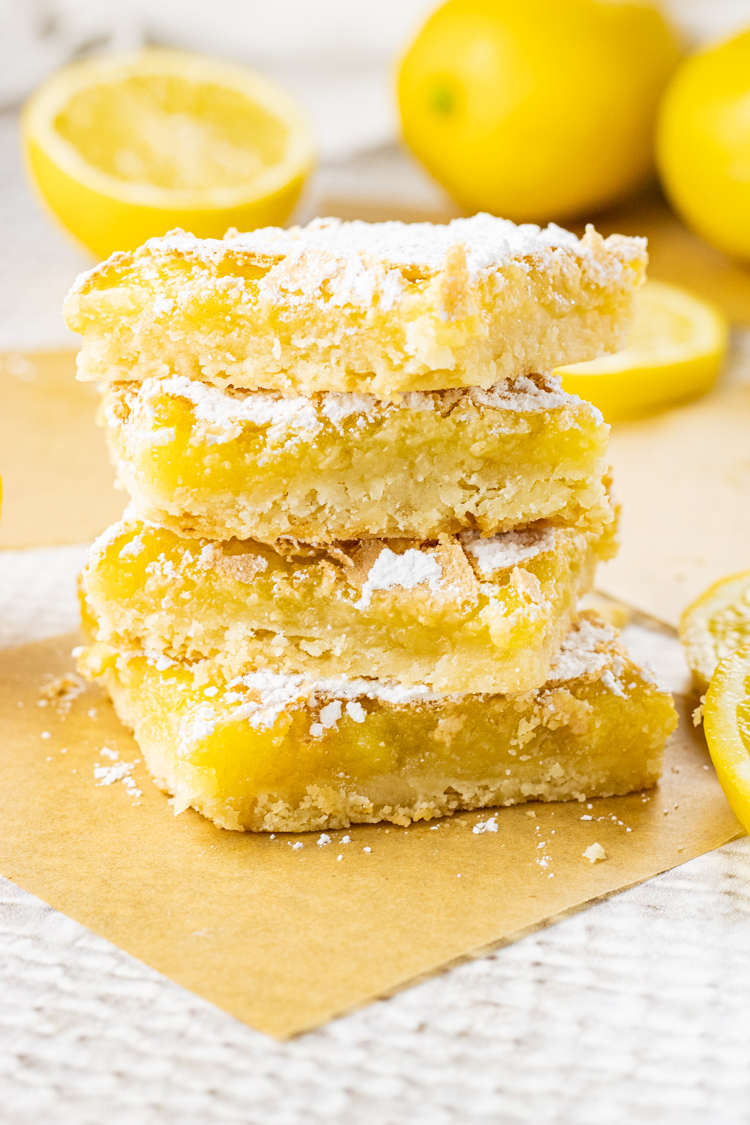 stack of lemon bars