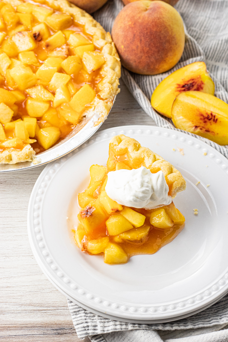 Peach Jello Pie is a simple recipe for a delicious pie made with fresh peaches