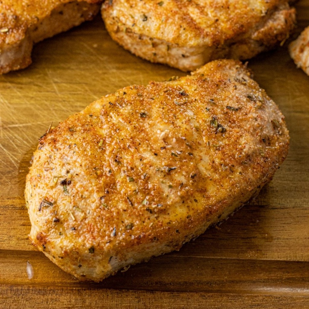 Easy Air Fryer Frozen Chicken Breasts - Feeding Your Fam