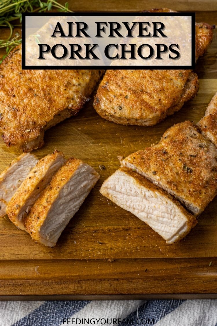 This easy recipe for Air Fryer Pork Chops comes together quickly with just a few simple ingredients. Cooking pork chops in the air fryer is so quick to do and forms the most delicious crust on the outside of the pork chops while still keeping them juicy on the inside.