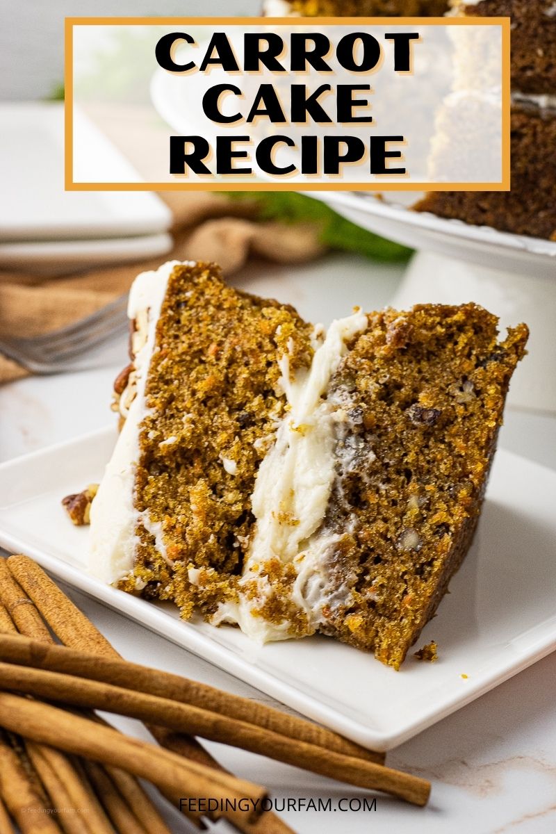 This classic Carrot Cake Recipe is moist, perfectly spiced and layered with the most delicious cream cheese frosting. Carrot cake is simple to make and this recipe for carrot cake comes out perfect every time. 