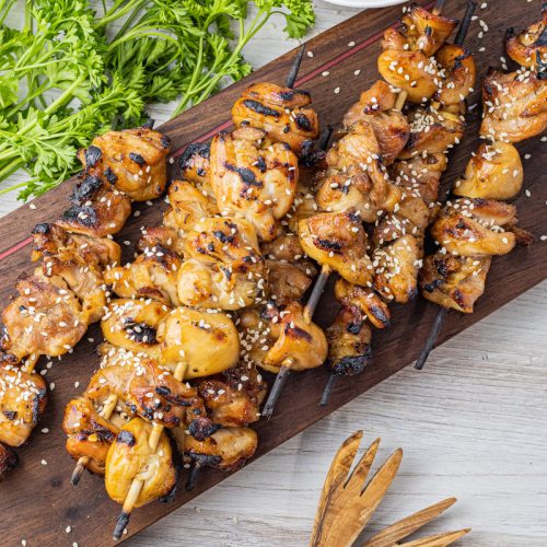 Easy Teriyaki Chicken Skewers - Feeding Your Fam