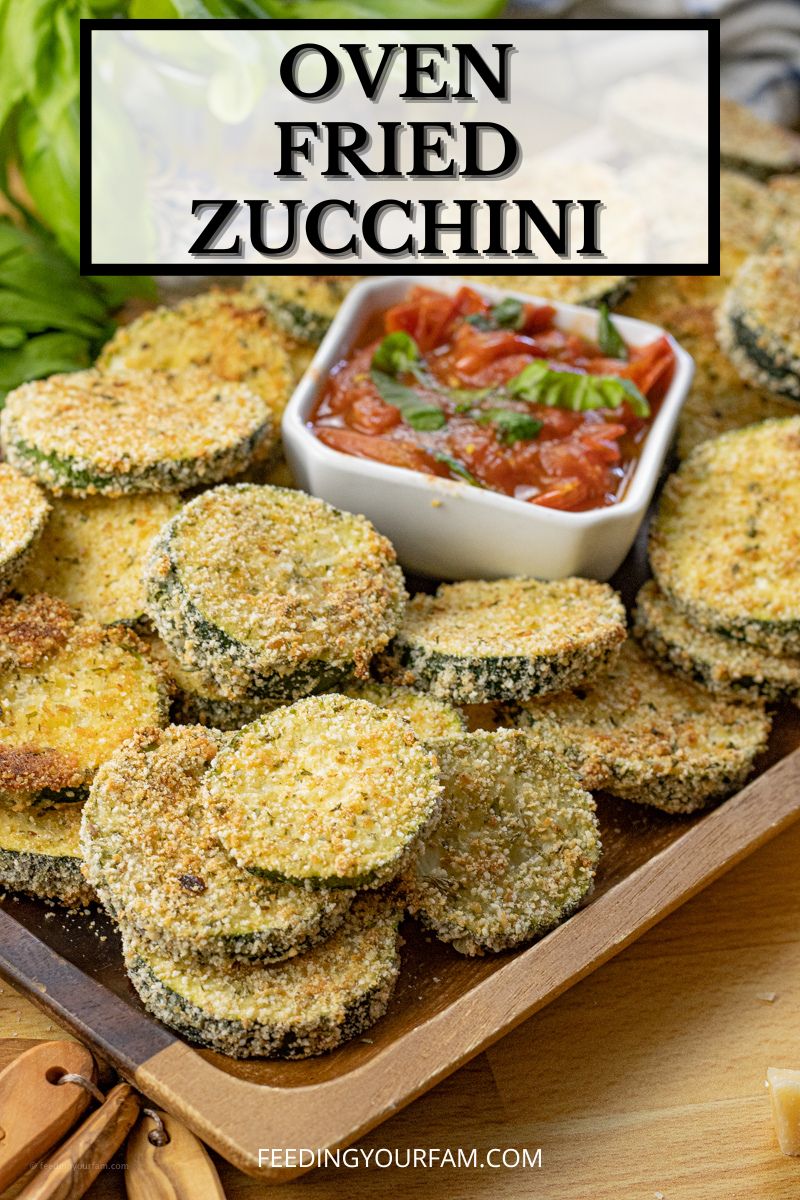 This Oven Fried Zucchini is so easy to make, just takes a few ingredients and has a delicious parmesan crust on the outside. Fried Zucchini Rounds are the perfect side dish, appetizer or simple snack.