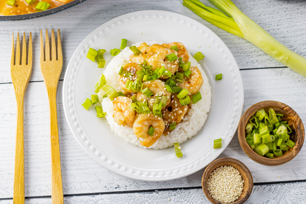 shrimp on top of rice