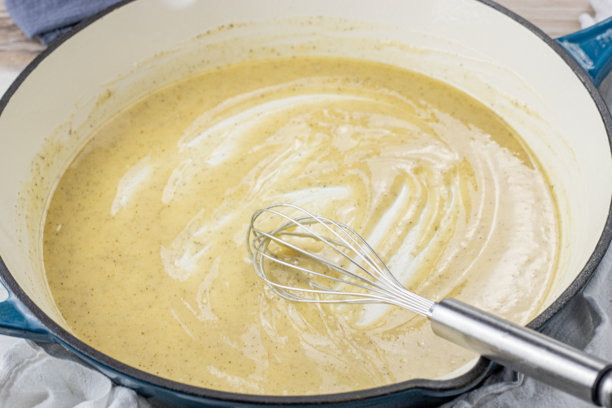 butter and flour roux in a large skillet