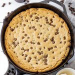 cast iron skillet chocolate chip cookie