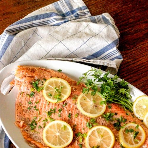 Easy Baked Salmon Ready in 30 Minutes - Feeding Your Fam