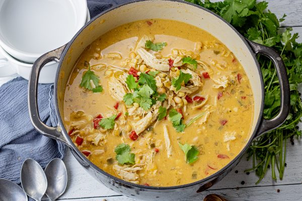 Easy White Chicken Chili Recipe A Classic Fall Soup - Feeding Your Fam