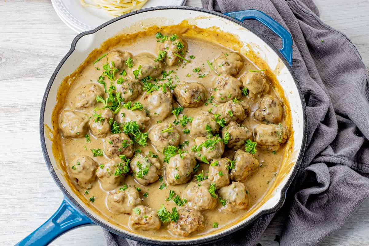 Swedish Meatballs Recipe - Feeding Your Fam