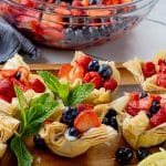 berries in baked phyllo dough cups